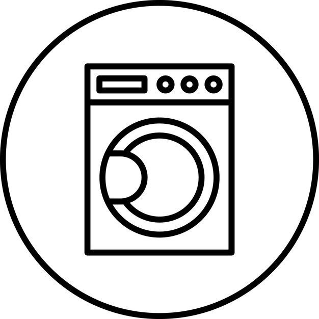 Smart Washing Machine vector icoontje illustratie van Smart Home icoonset