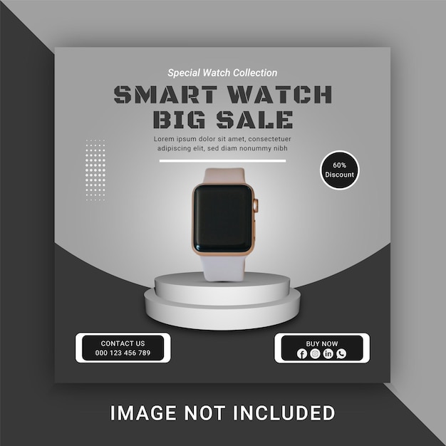 Smart Watch Big Sale social media en instagram postsjabloon