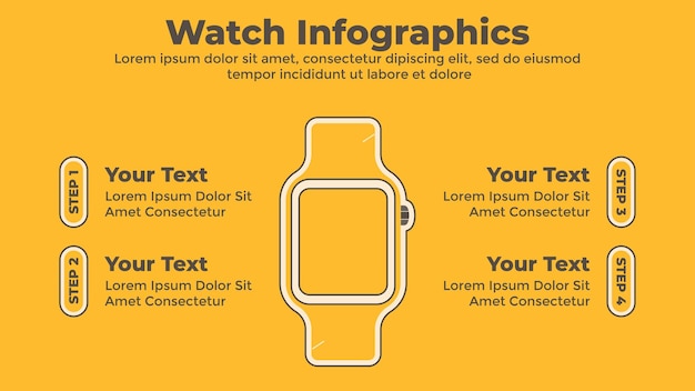 Smart watch business infographic template