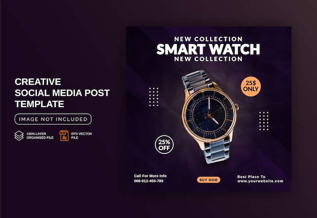 Smart watch collection instagram banner social media post template