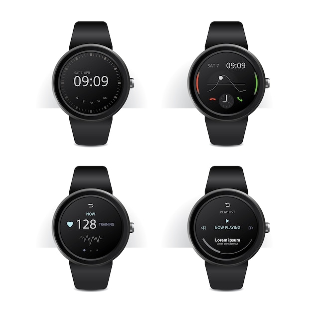 Smart Watch met illustratie van de digitale display