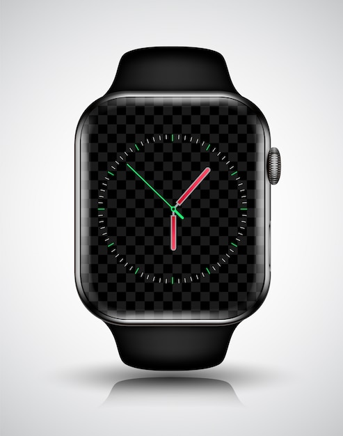 Smart watch mockup realistic vector illustration for technology element