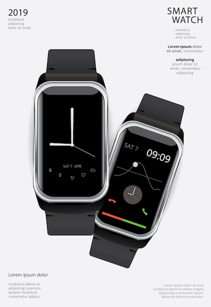 Smart watch poster  template