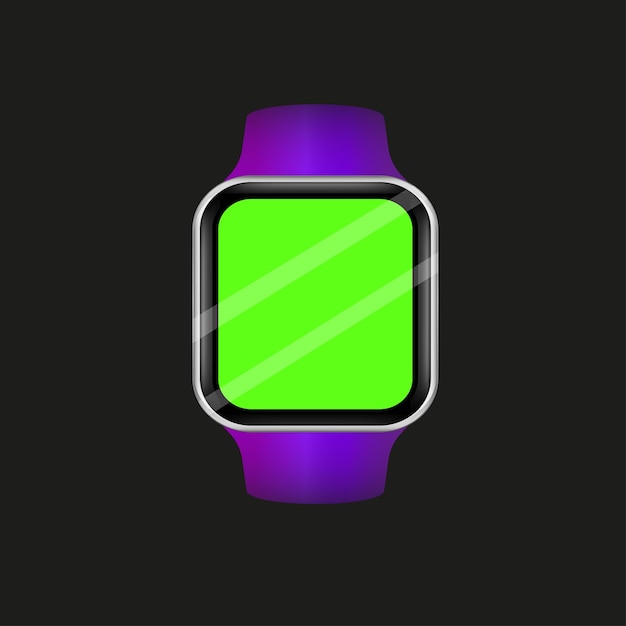 Smart watch. realistic design smartwatch on black background