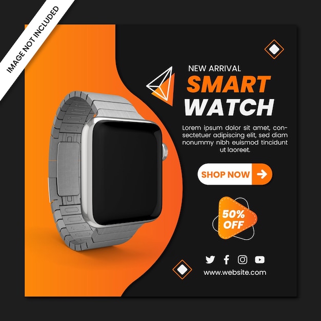 Smart Watch Sale Offer Social Media Post Template