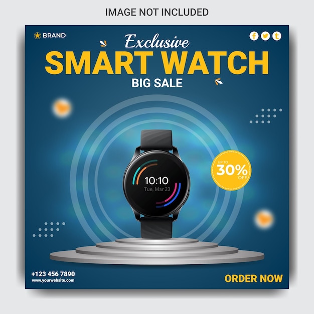 Smart watch sale social media post template