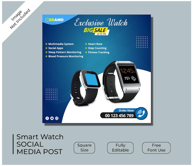 Smart Watch Social media postontwerp