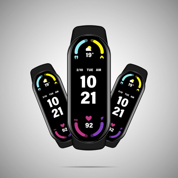 Vector smart watch with smart watch interface. vector illustration.