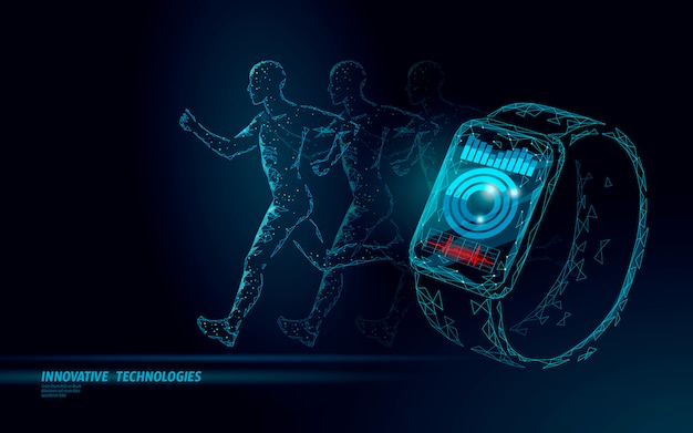 Vettore smart watch dispositivo di localizzazione fitness tracker. concetto di affari di medicina app. design moderno per monitor sportivi da battito cardiaco.