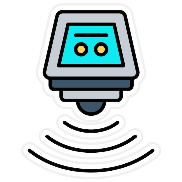 スマートウォーターセンサーのアイコンベクトル画像は人工知能に使用できます