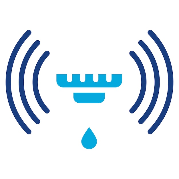 Smart water sensor icon vector image can be used for biometrics