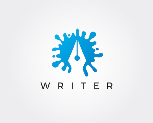 Smart writer vector logo template