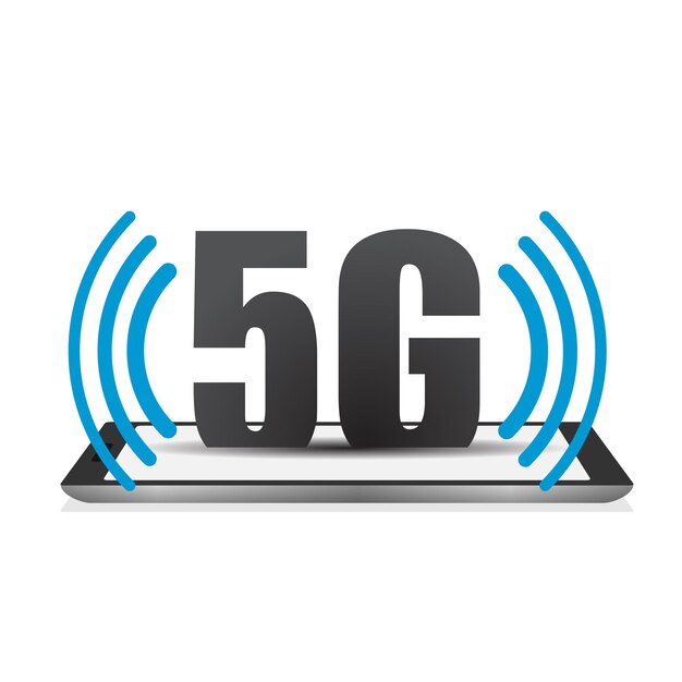 스마트폰 5G 심볼 무선 인터넷 와이파이 연결 글로벌 5세대 혁신