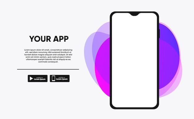 Smartphone-applicatiepromo voor download-app-bestemmingspagina Vector