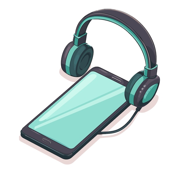 Vettore smartphone_audio_call_icon_cartoon_style