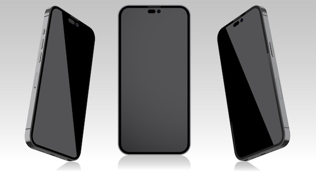 smartphone blank screen phone mockup template for infographics or presentation ui design interface