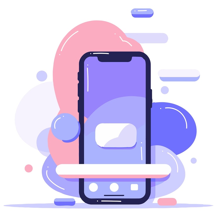 Vector ux ui 플랫 스타일의 스마트폰 및 비즈니스