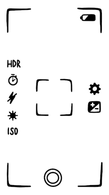 Smartphone camera viewfinder.