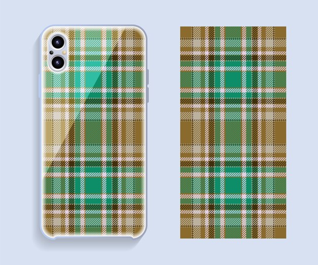 Smartphone case ontwerp. geometrisch patroon voor het achterste gedeelte van de mobiele telefoon. Plat ontwerp.