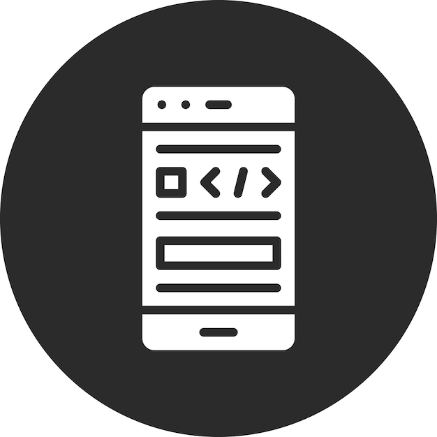 Smartphone Codering vector icoontje illustratie van Web Hosting icoonset