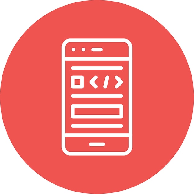 Smartphone Codering vector icoontje illustratie van Web Hosting icoonset