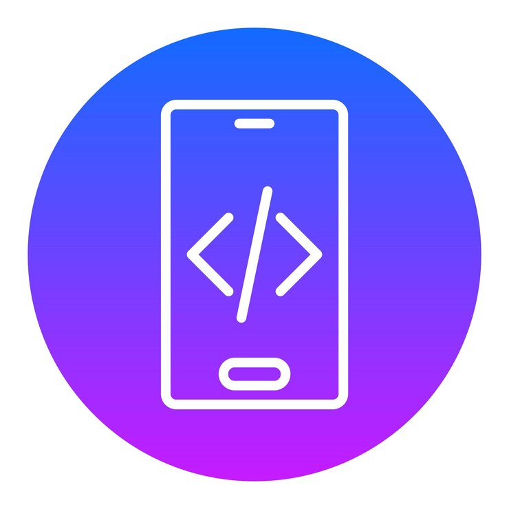 Vector smartphone coding vector icons