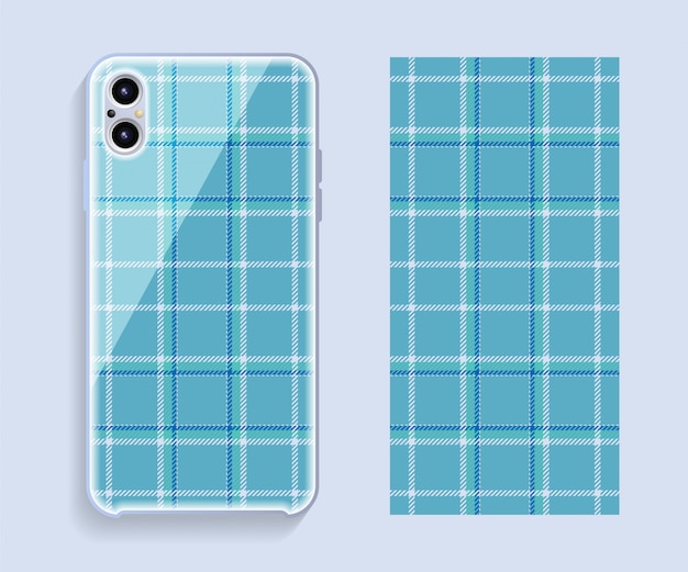 Cover design per smartphone. modello geometrico del modello per la parte posteriore del telefono cellulare. design piatto.