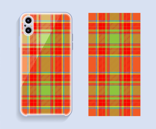 Smartphone cover design. Template geometric pattern for mobile phone back part.