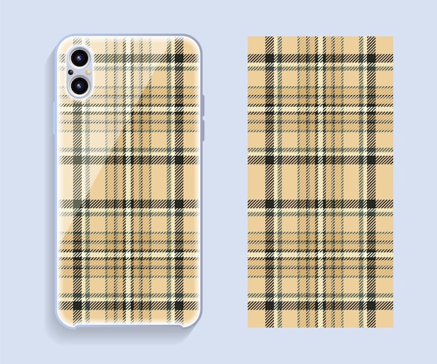 Smartphone cover design Template. pattern for mobile phone back part.