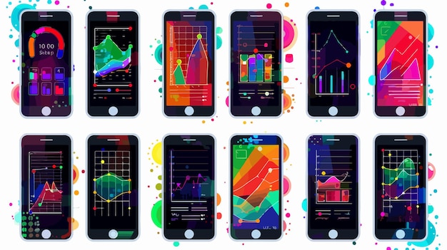 スマートフォンのデータ分析とビジネスインサイトのためのグラフ
