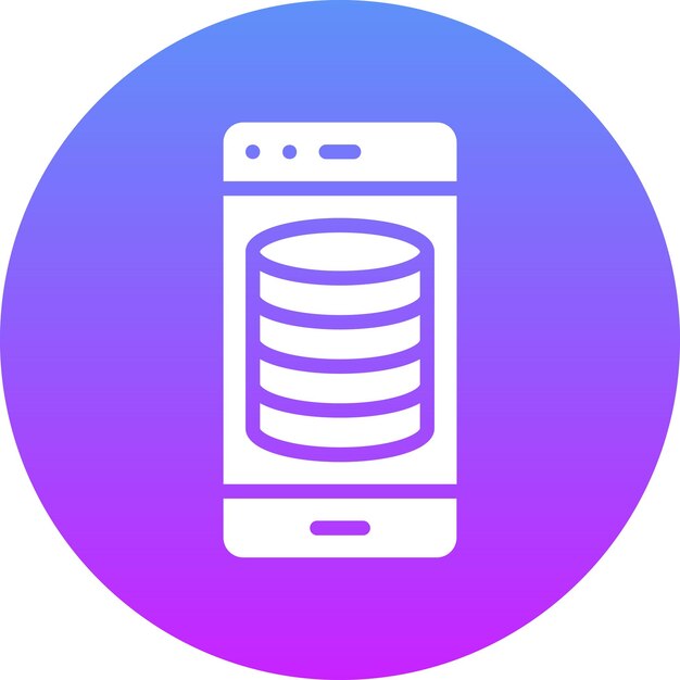 Smartphone Database vector icoontje illustratie van Web Hosting icoonset