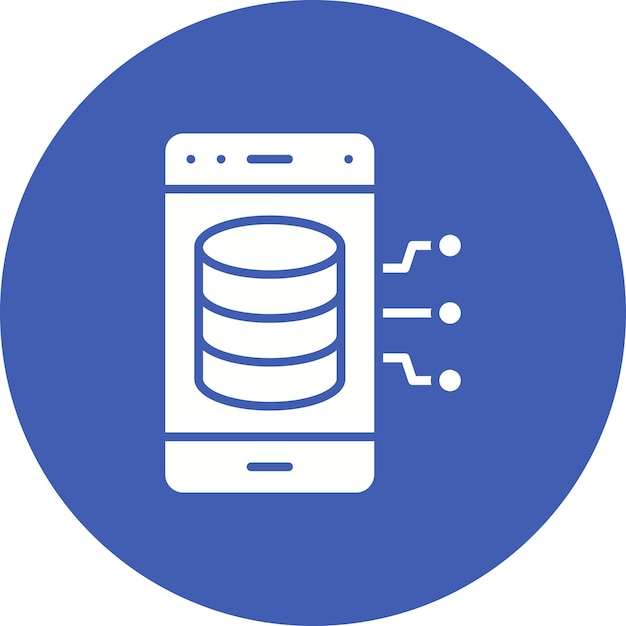 スマートフォン データベース ベクトル イラスト スタイル