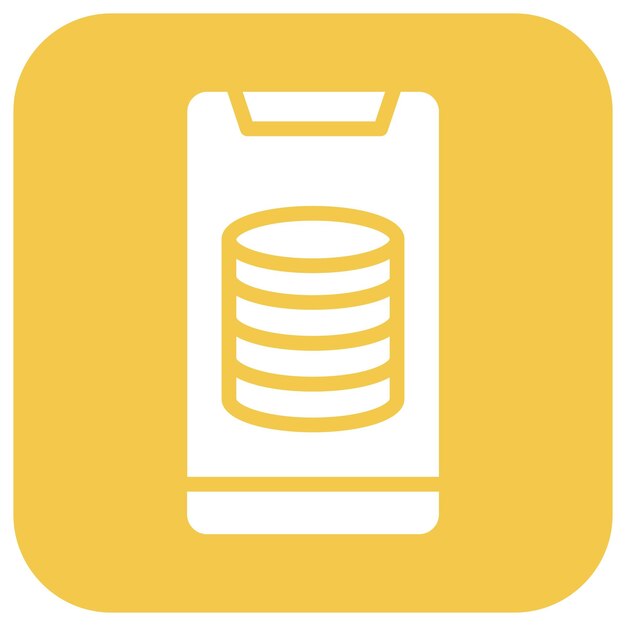 スマートフォンデータベースのベクトルイラスト