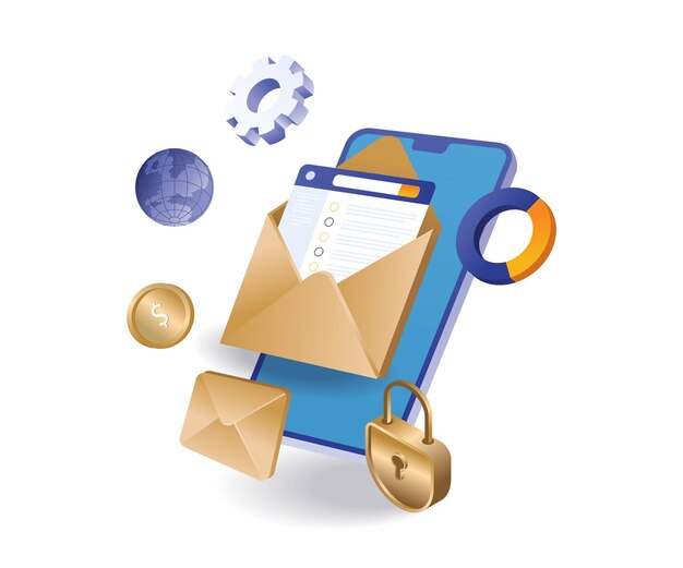 Smartphone email digital marketing technology