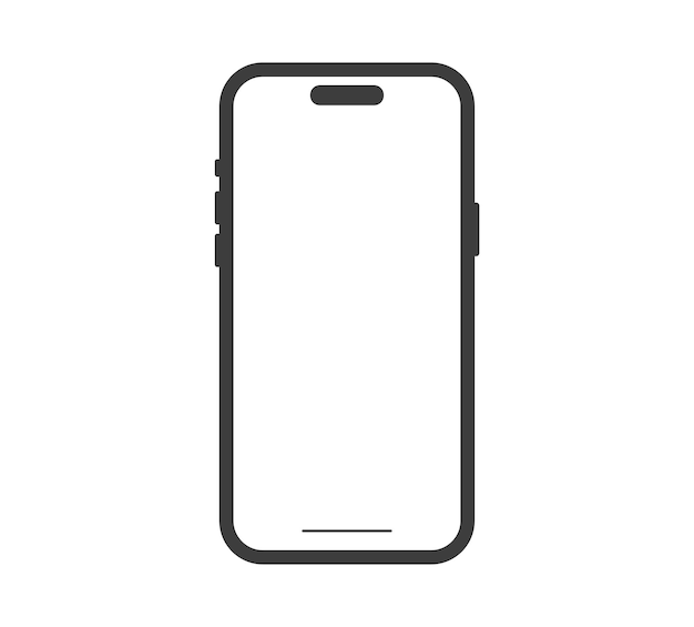 Вектор Плоская иконка смартфона мобильного телефона iphone иконка векторная иллюстрация