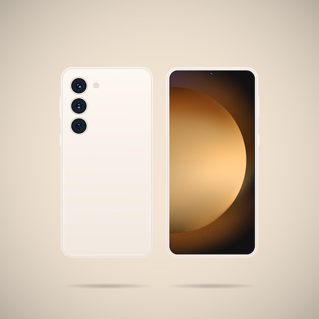 Smartphone. Front and back view illustration.