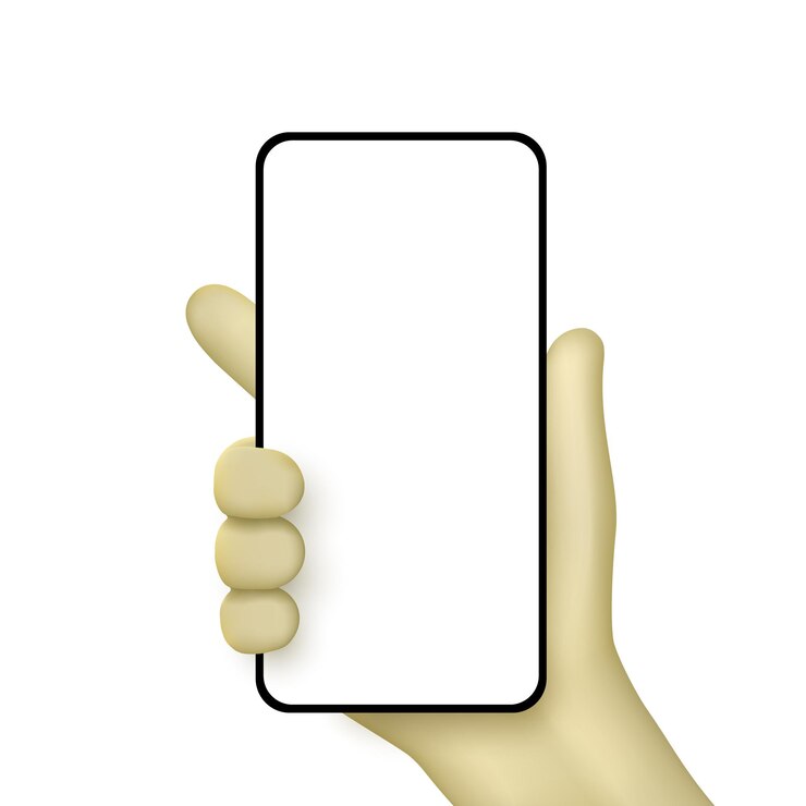 Vector smartphone in hand vector illustration