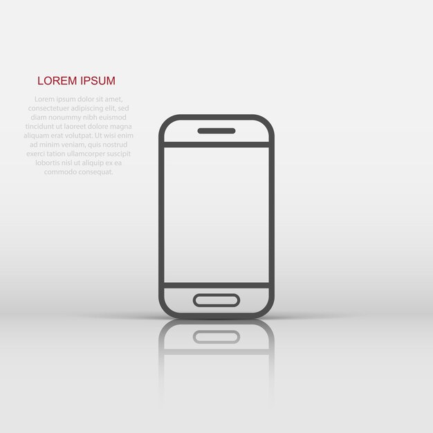 Иконка смартфона в плоском стиле Телефонная трубка векторная иллюстрация на белом изолированном фоне Бизнес-концепция смартфона