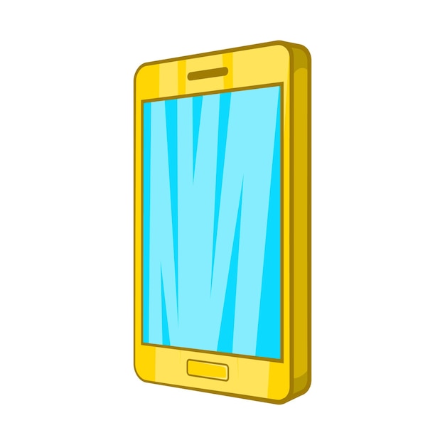 Smartphone icoon in cartoon stijl op een witte achtergrond