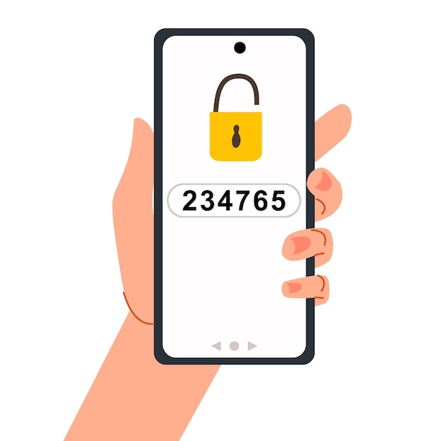 Smartphone in de hand Tweefactorauthenticatie