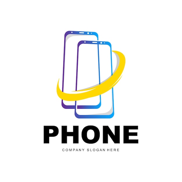 Smartphone Logo communicatie elektronica Vector moderne telefoon ontwerp voor bedrijf merk symbool