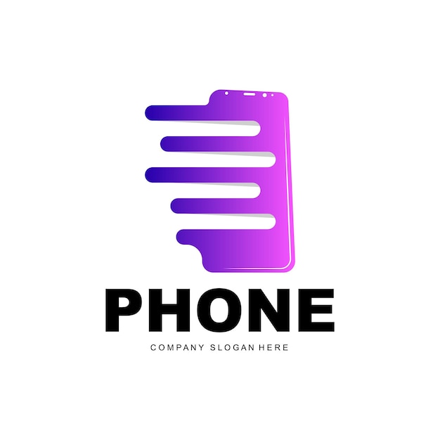 Smartphone Logo Communication Electronics Vector Modern Phone Design For Company Brand Symbol