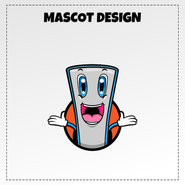 Smartphone logo mascotte illustrazione disegno vettoriale