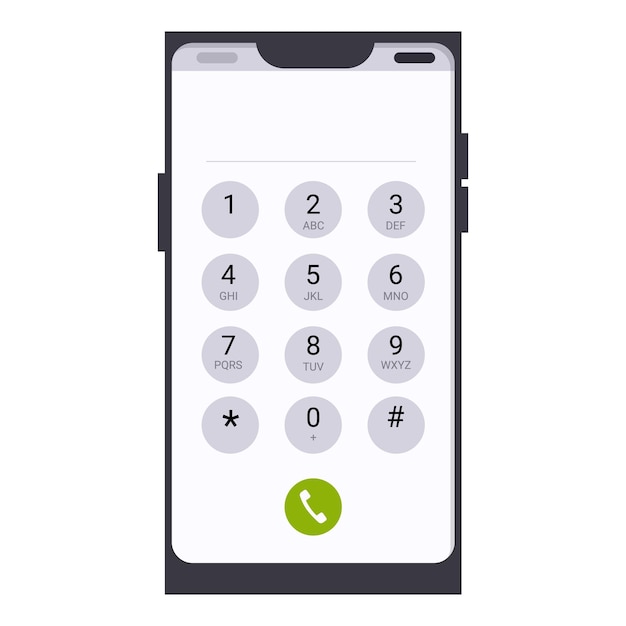 Smartphone met toetsenbord voor het bellen van een nummer