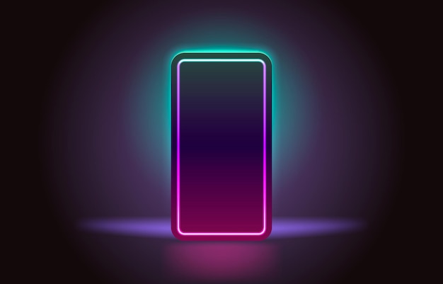 Smartphone mobile screen technology mobile display light Vector