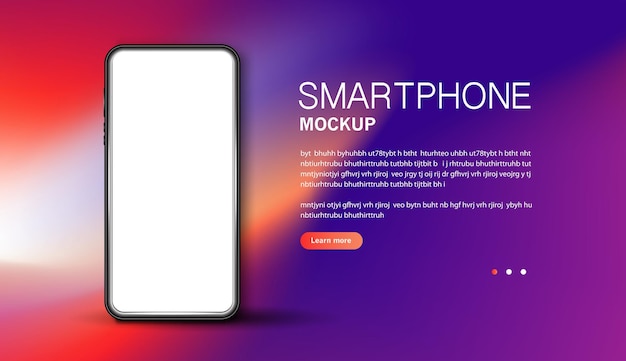 Smartphone mockup Device UI UX mockup for presentation modern template for infographics or presentation design Vector design