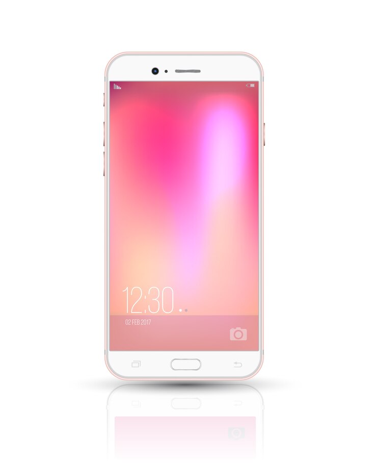 Vector smartphone mockup easy place image into screen.