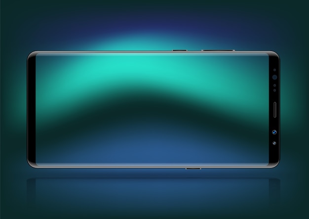 Vector smartphone mockup horizontal.