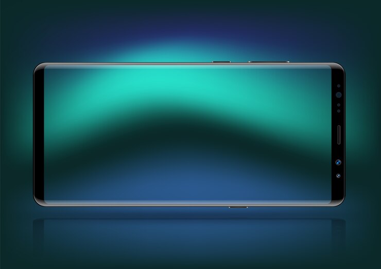 Vector smartphone mockup horizontal. 