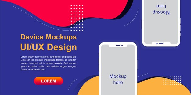 Vector smartphone-mockup met leeg scherm frameloos smartphone ui ux-ontwerp